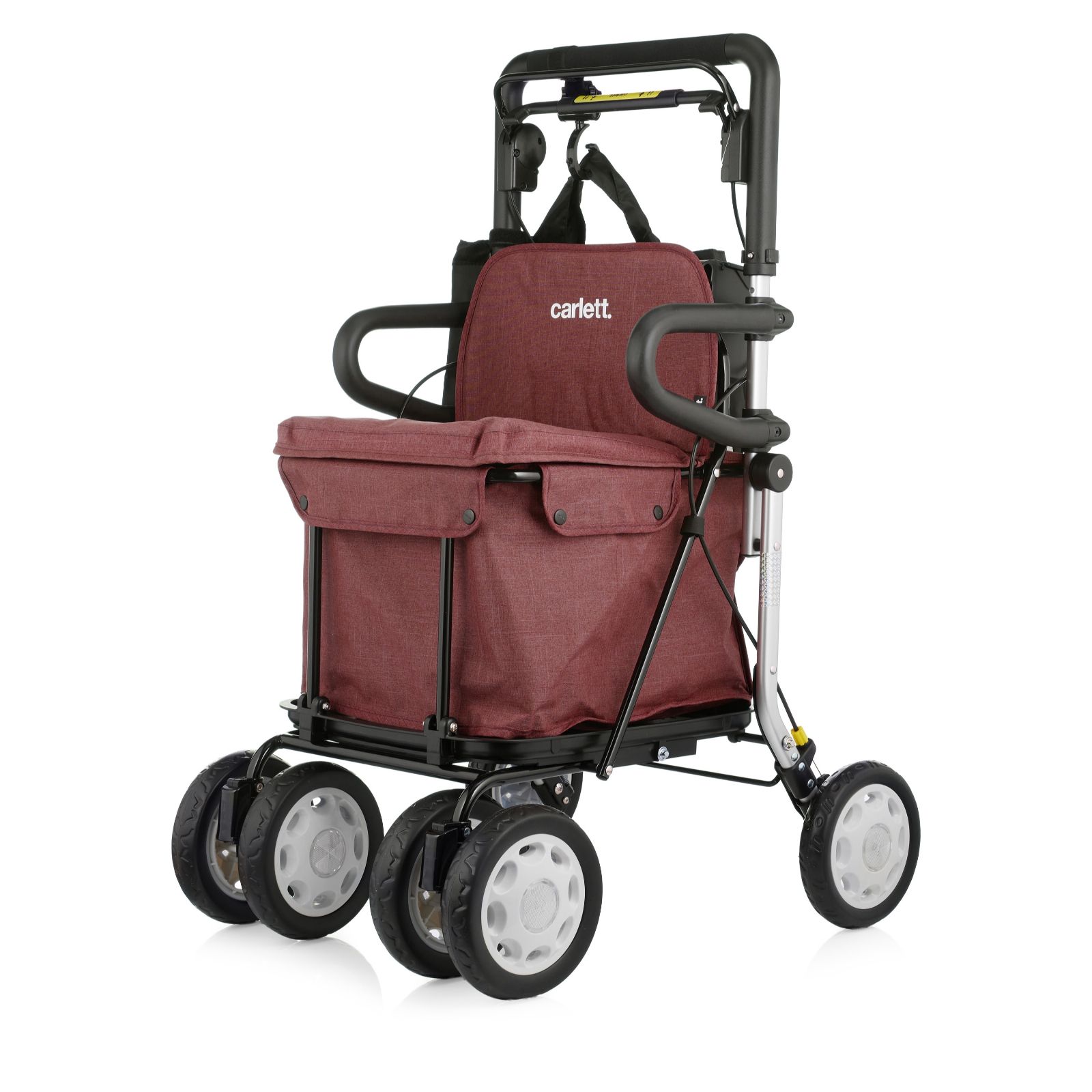 Carlett Comfort Assist Shopping Trolley with Seat & Accessories