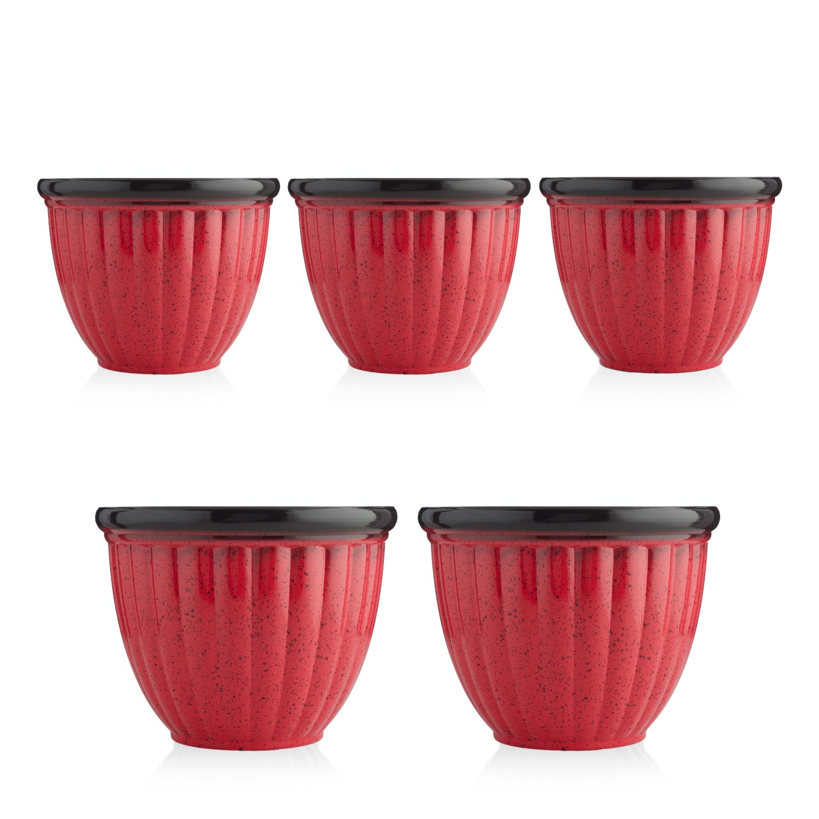 Grumpy Gardener Set of 5 40cm and 30cm Ribbed Planters