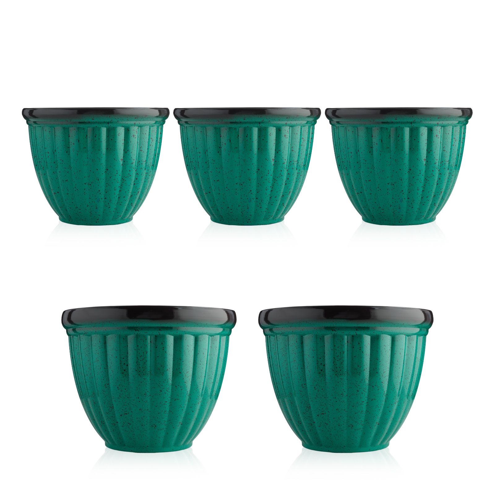 Grumpy Gardener Set of 5 40cm and 30cm Ribbed Planters