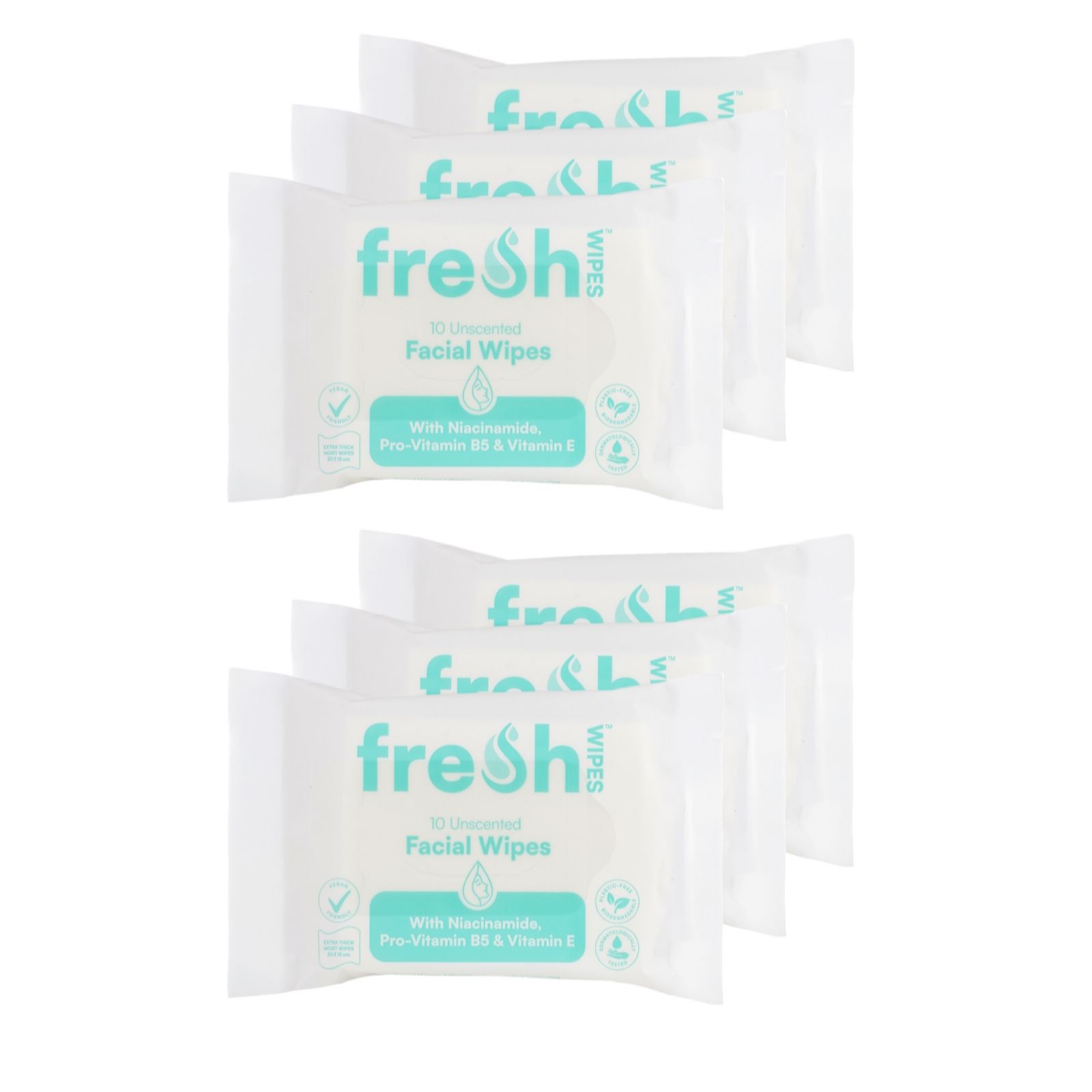 Fresh Wipes Set of 6 Facial Wipes