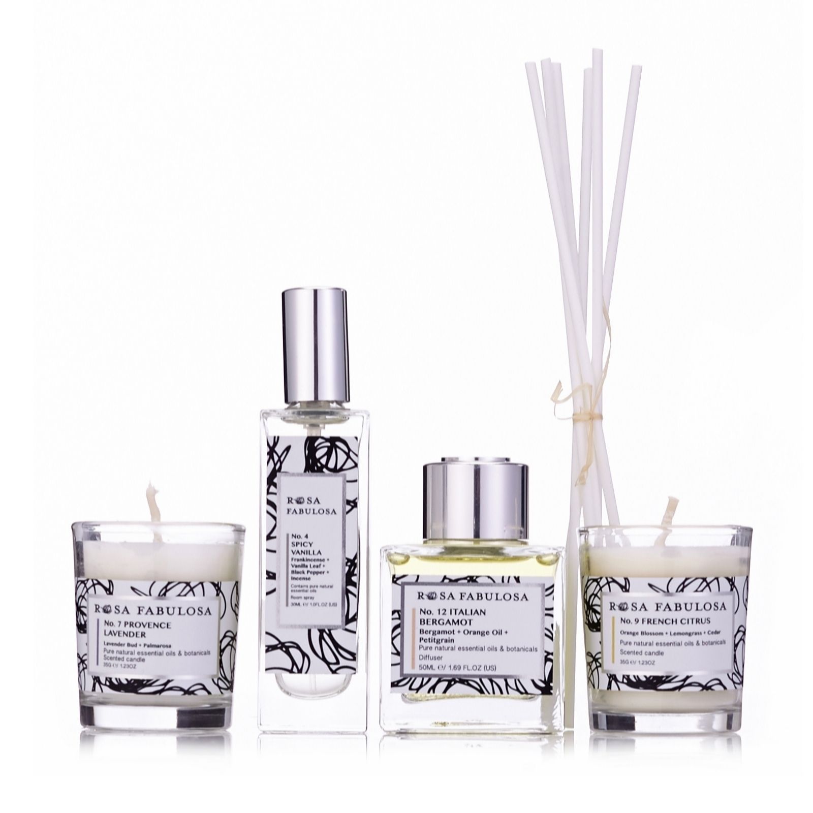 Rosa Fabulosa Home Fragrance Discovery Set QVC UK