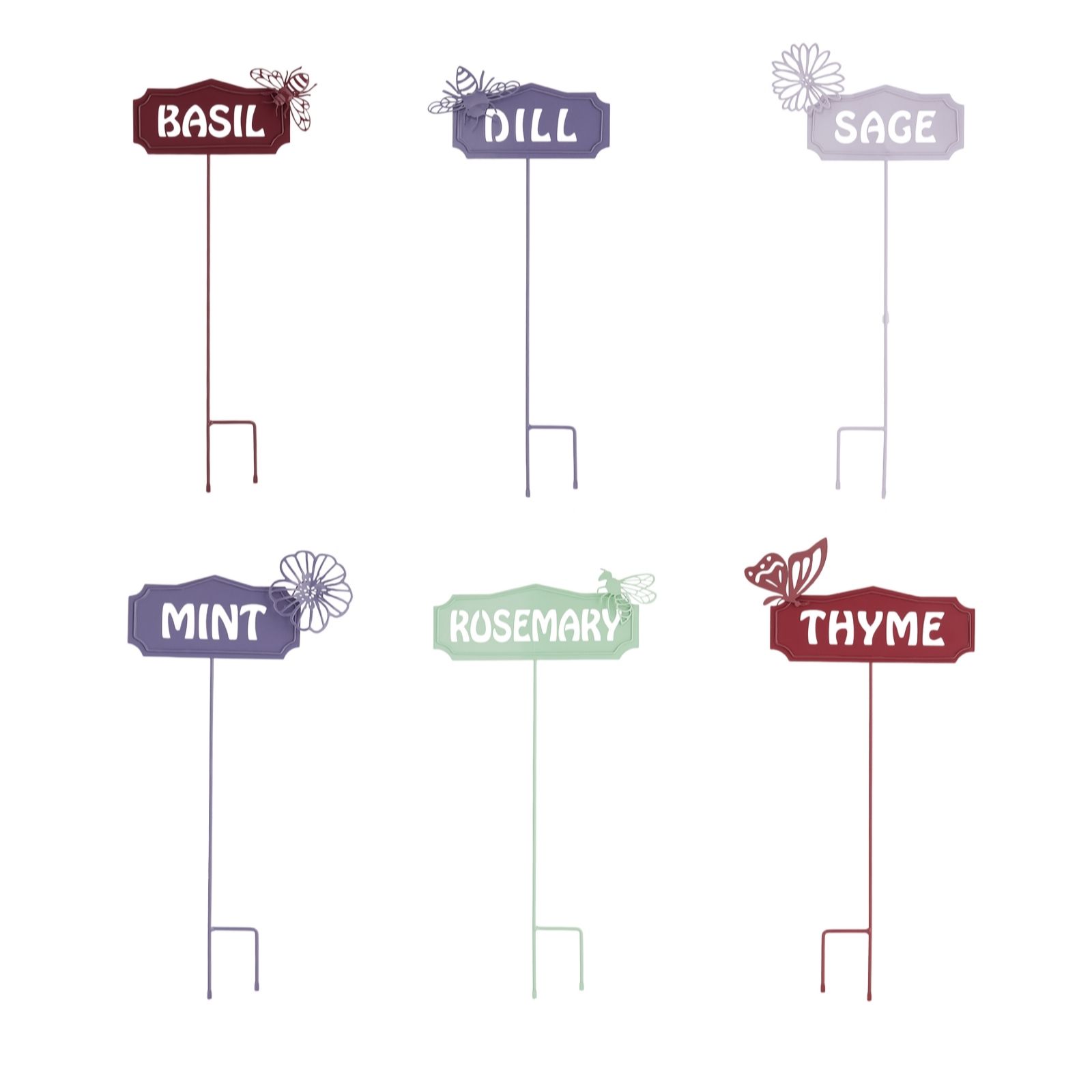 Garden Stories Set of 6 Herb Stakes