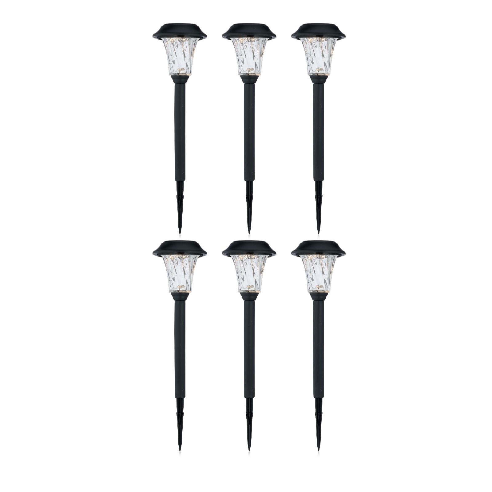 Garden Stories Set of 6 Motion Colour Changing Glass Stake Lights