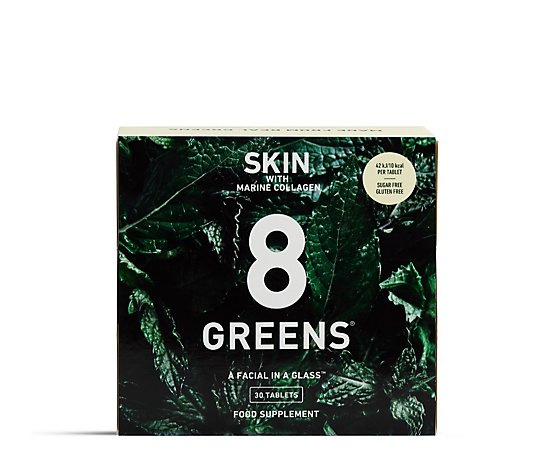 8 Greens Skin Effervescent Drink Tablets with Marine Collagen 30 Day Supply