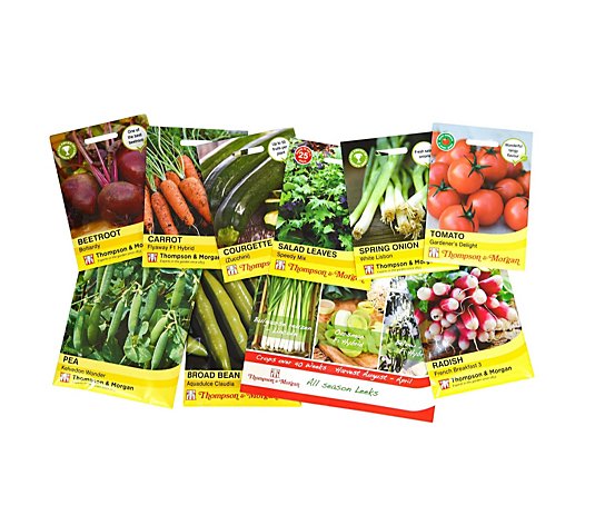 Thompson & Morgan Nurserymans Choice Vegetable Seed Collection 10 Packets&Snips