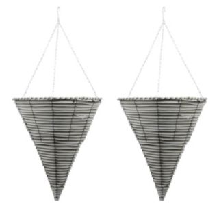 Grumpy Gardener Set of 2 Coloured Conical Hanging Baskets