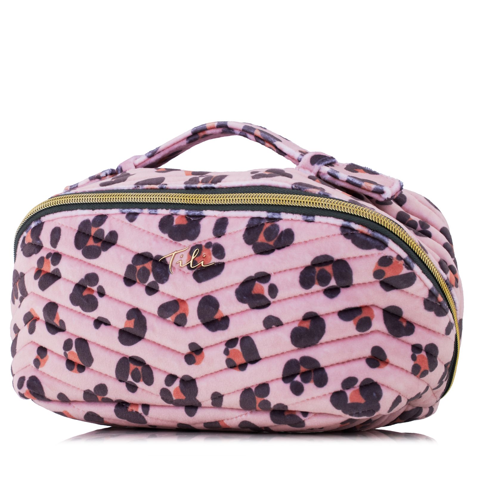 Tili Velvet Chevron Quilted Flat Lay Bag