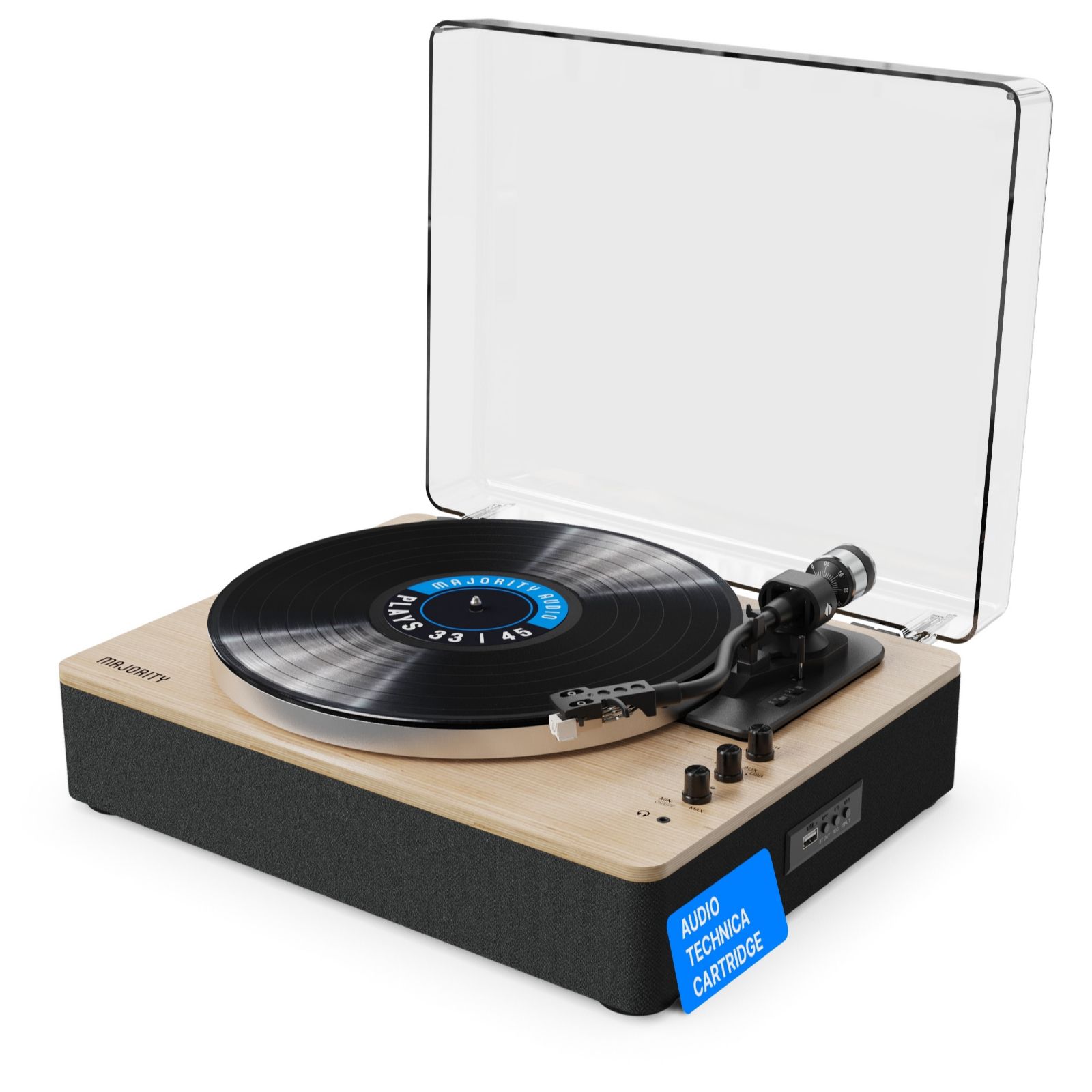 Majority Folio Bluetooth Turntable with Integrated Speaker