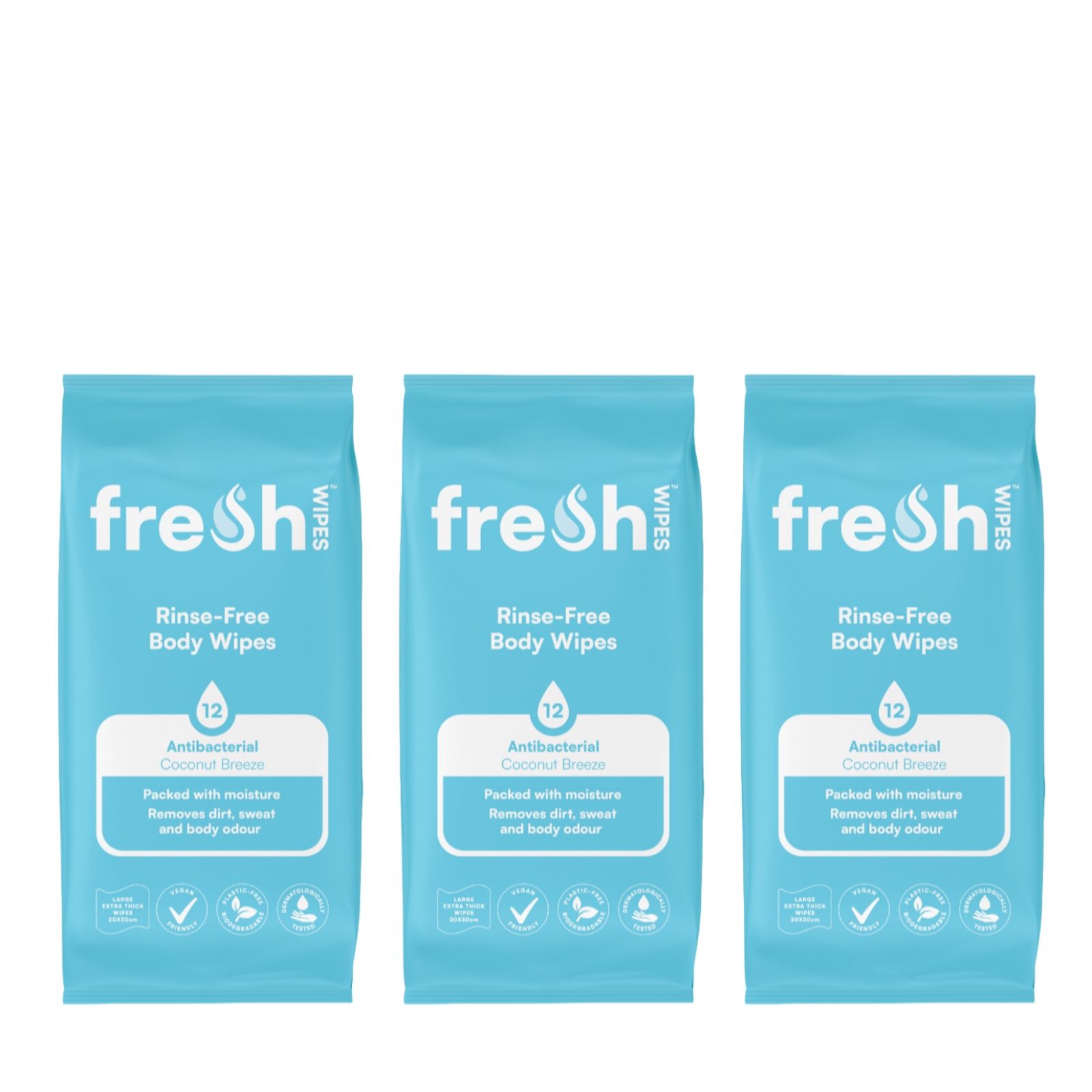 FreshWipes Body Wipes Set of 3 Packs
