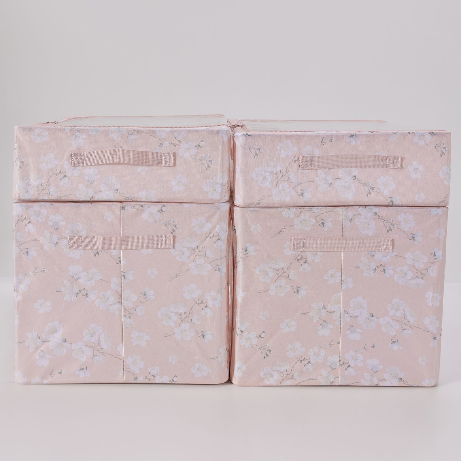 Periea Set of 2 Large Collapsible Storage Boxes with 2x Topper Boxes