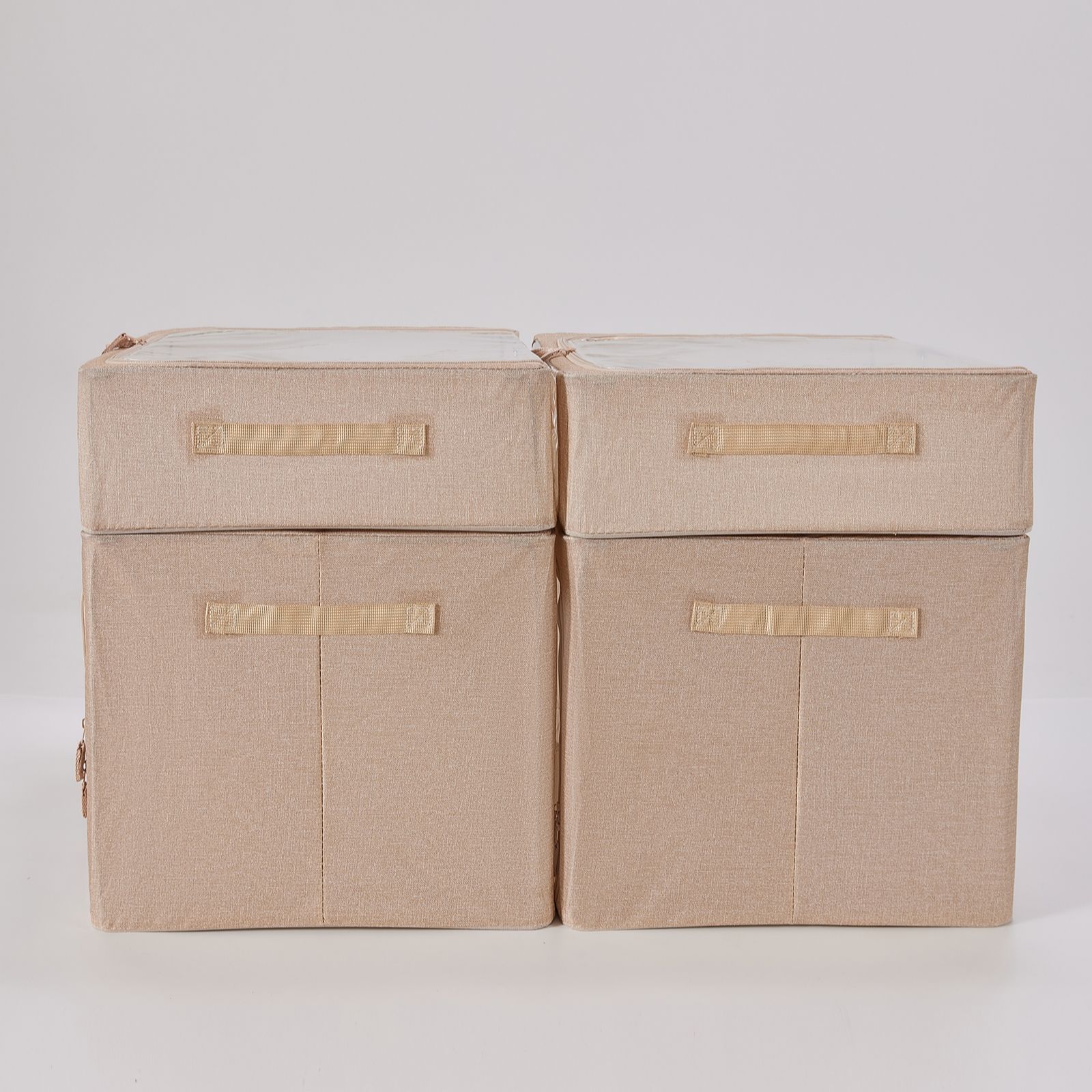 Periea Set of 2 Large Collapsible Storage Boxes with 2x Topper Boxes