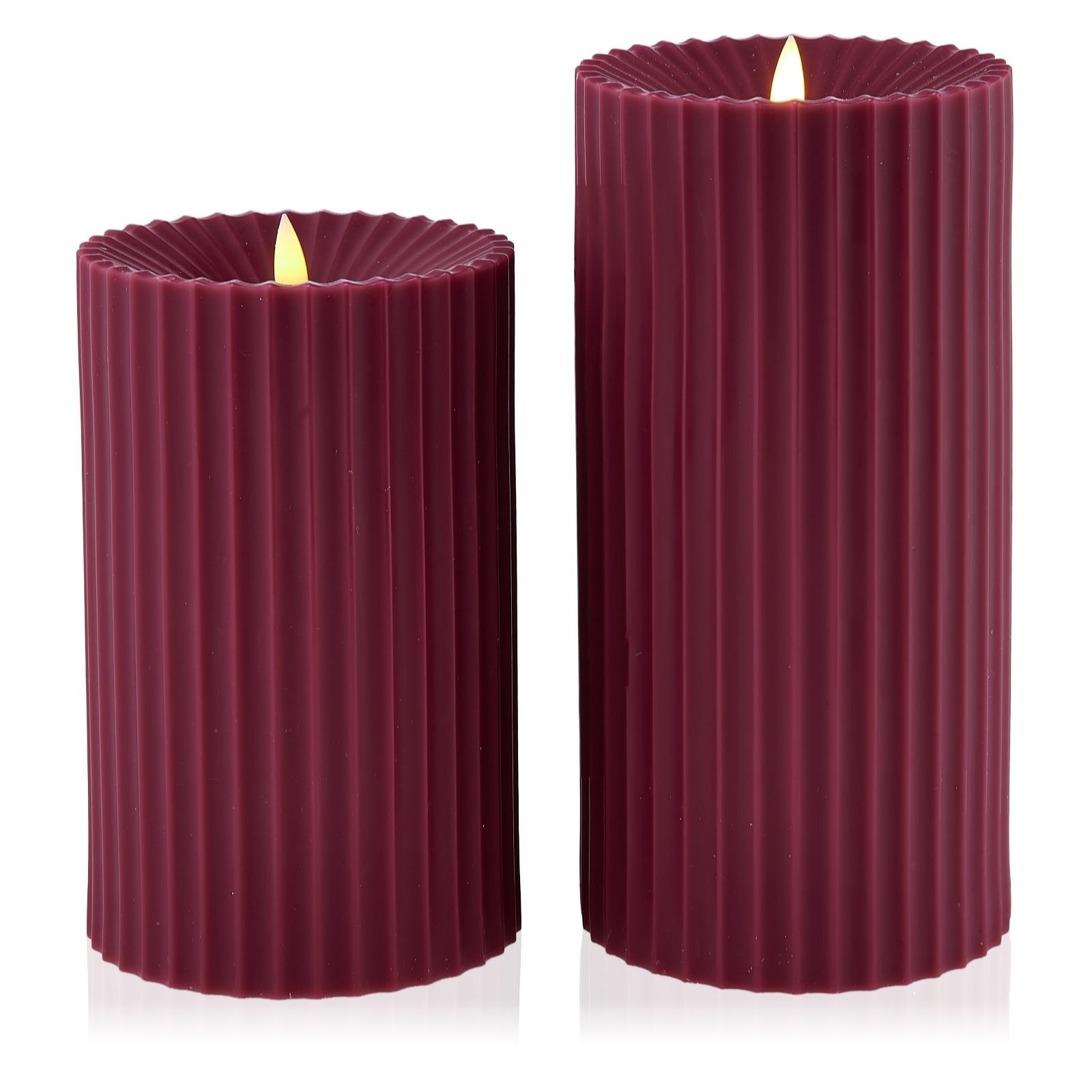 Outlet Garden Stories Studio 70 Set of 2 Fluted Outdoor Wax Candles