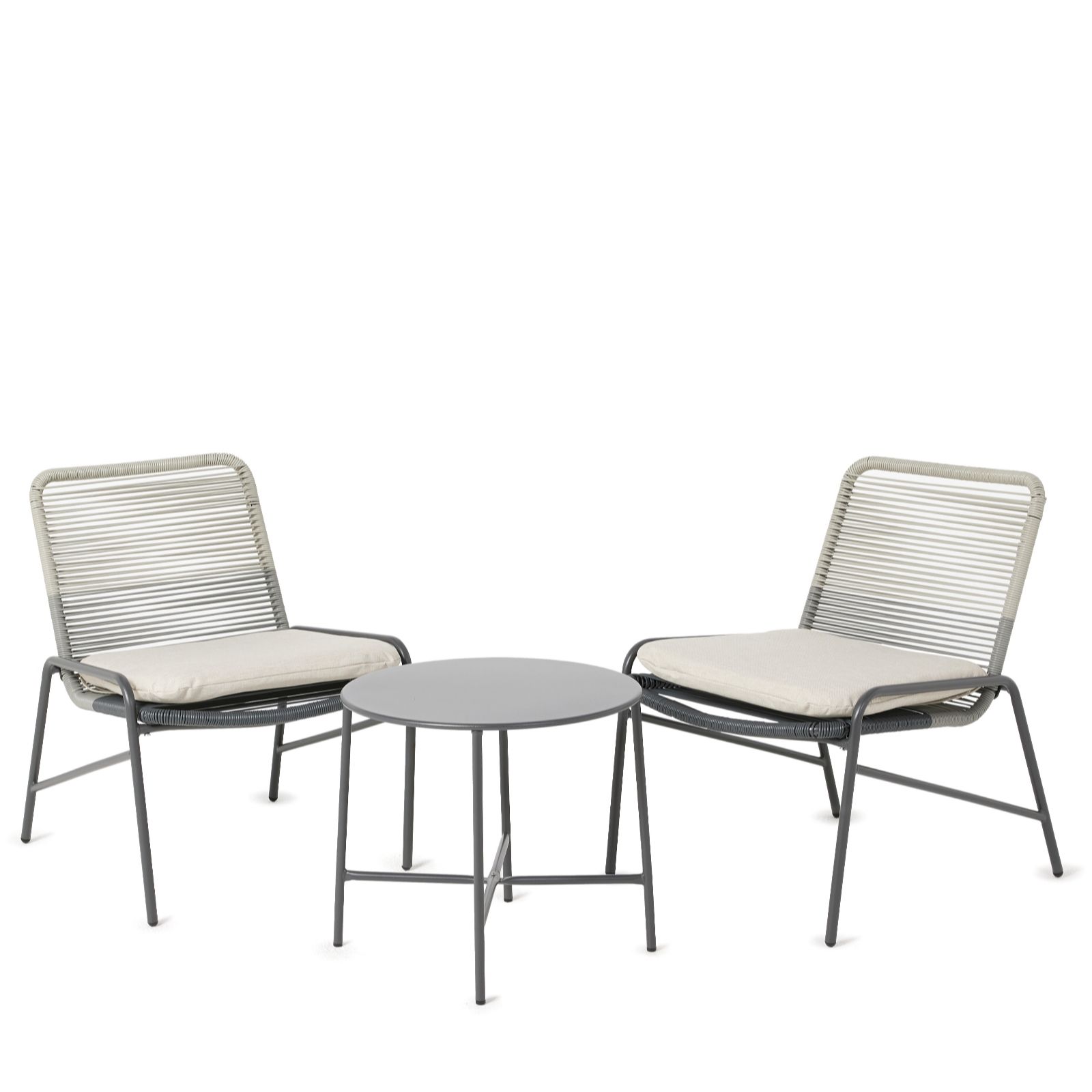 Outlet Garden Stories 2 Chairs with Seat Pads & Table Bistro Set