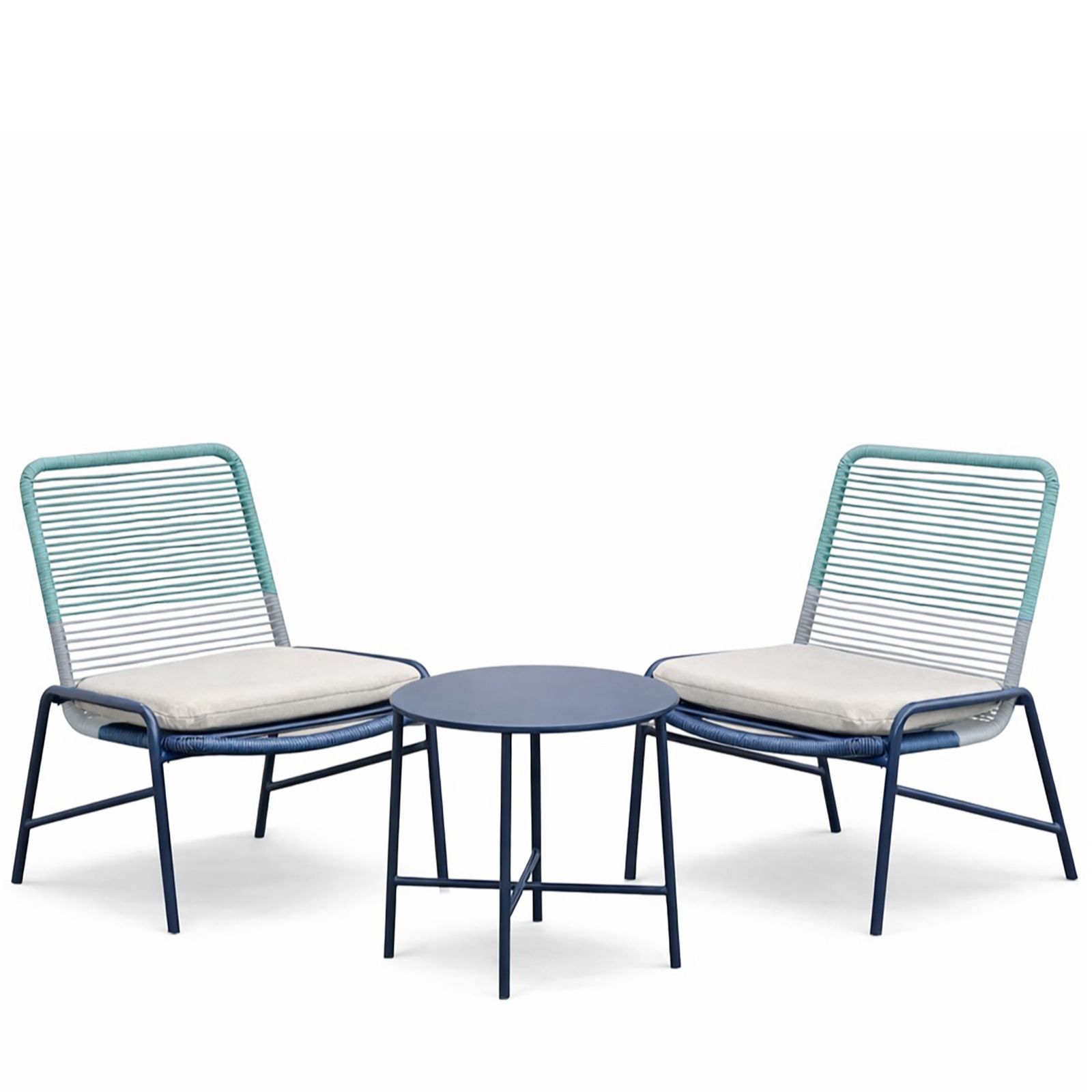 Outlet Garden Stories 2 Chairs with Seat Pads & Table Bistro Set