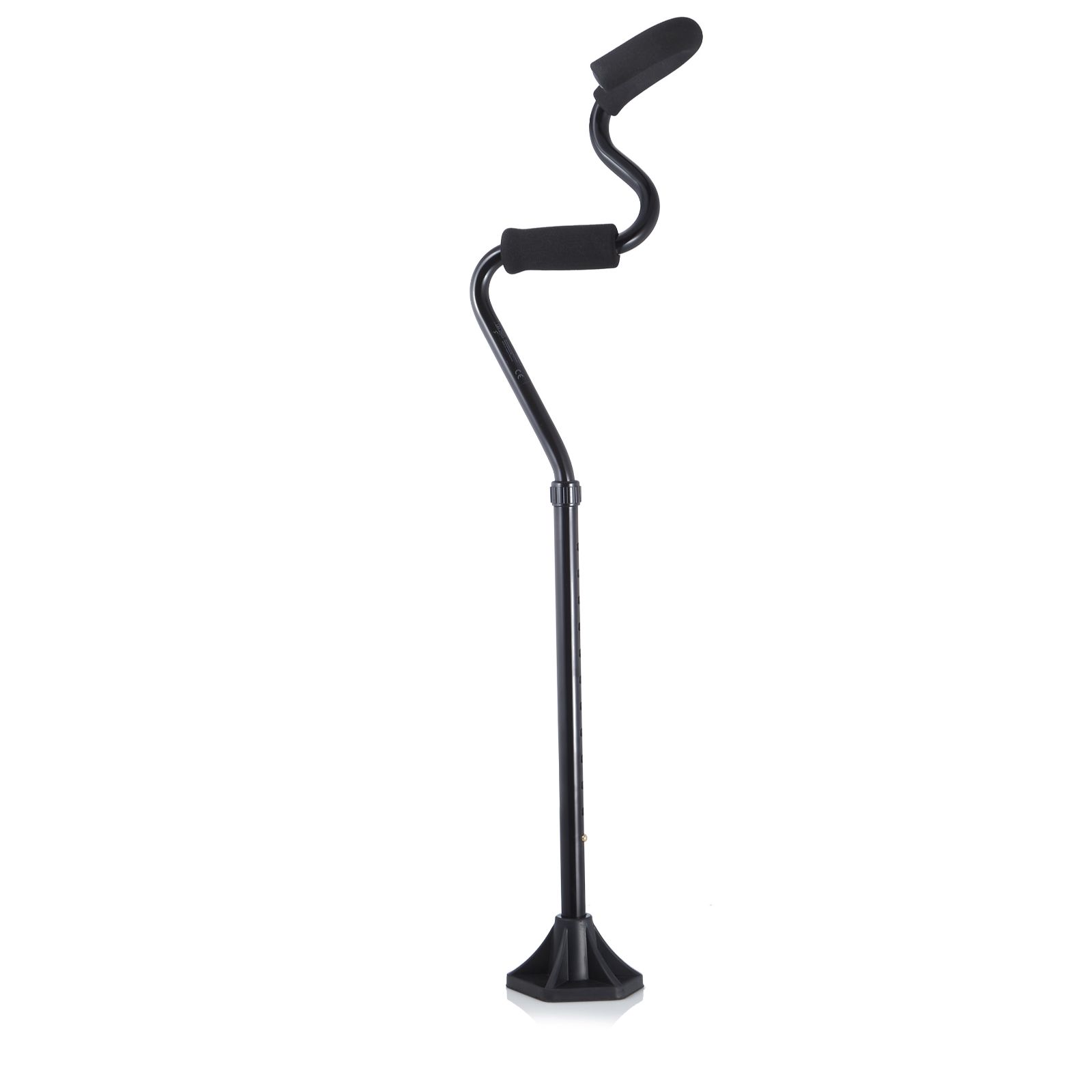 Strong Arm Comfort Cane with Standing Base & Light
