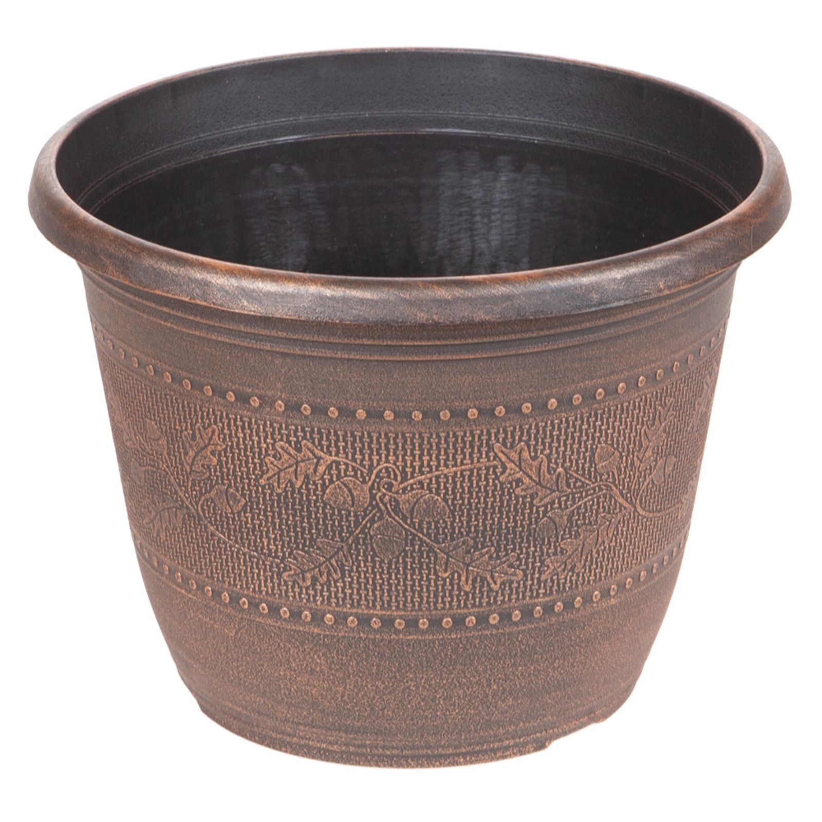YouGarden 5 x Acorn' Round 10" Copper Planters