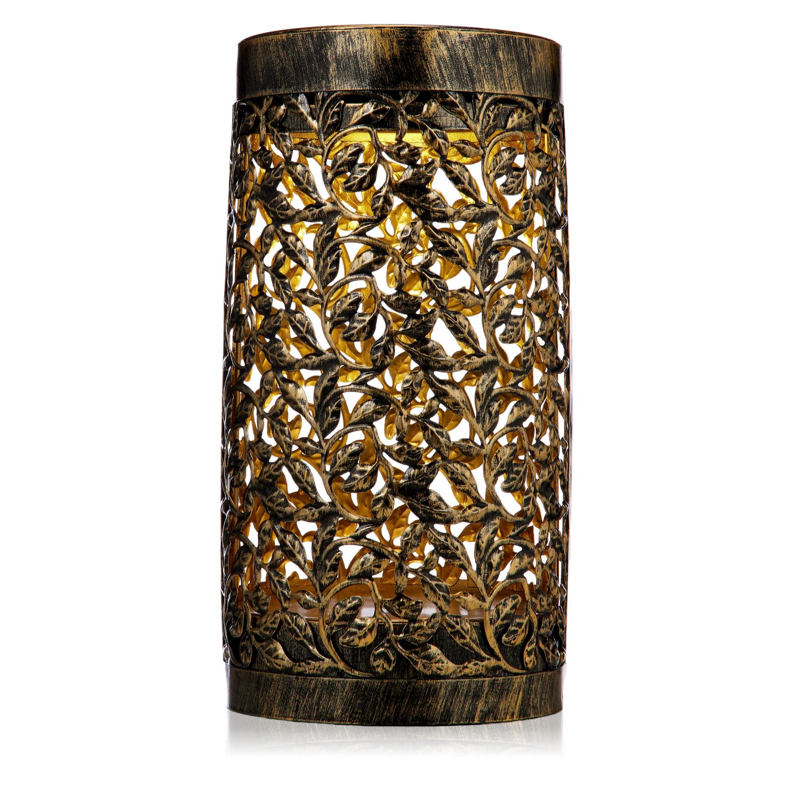 Garden Stories Solar Leaf Fretwork Pillar