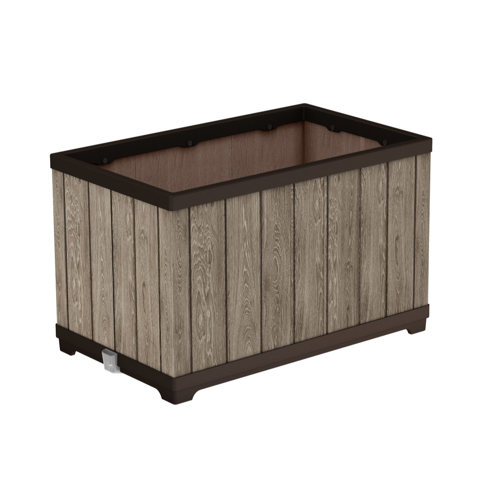 Keter Signature Ashwood Drainage Basin Rectangle Planter & Water Tray