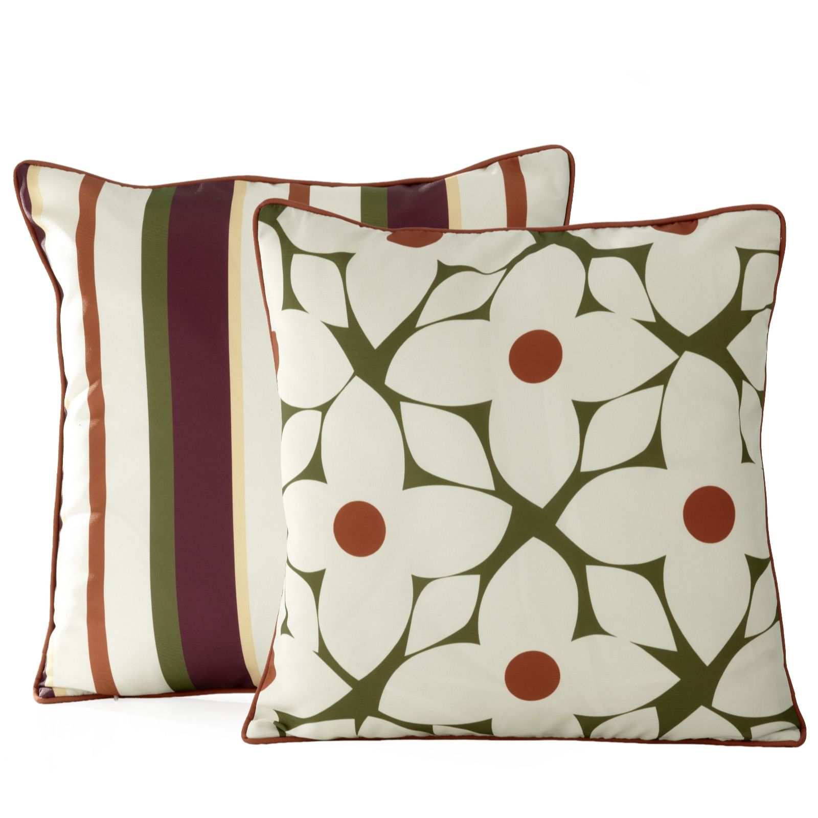 Outlet Garden Stories Set of 2 Reversible Outdoor Cushions 45cm