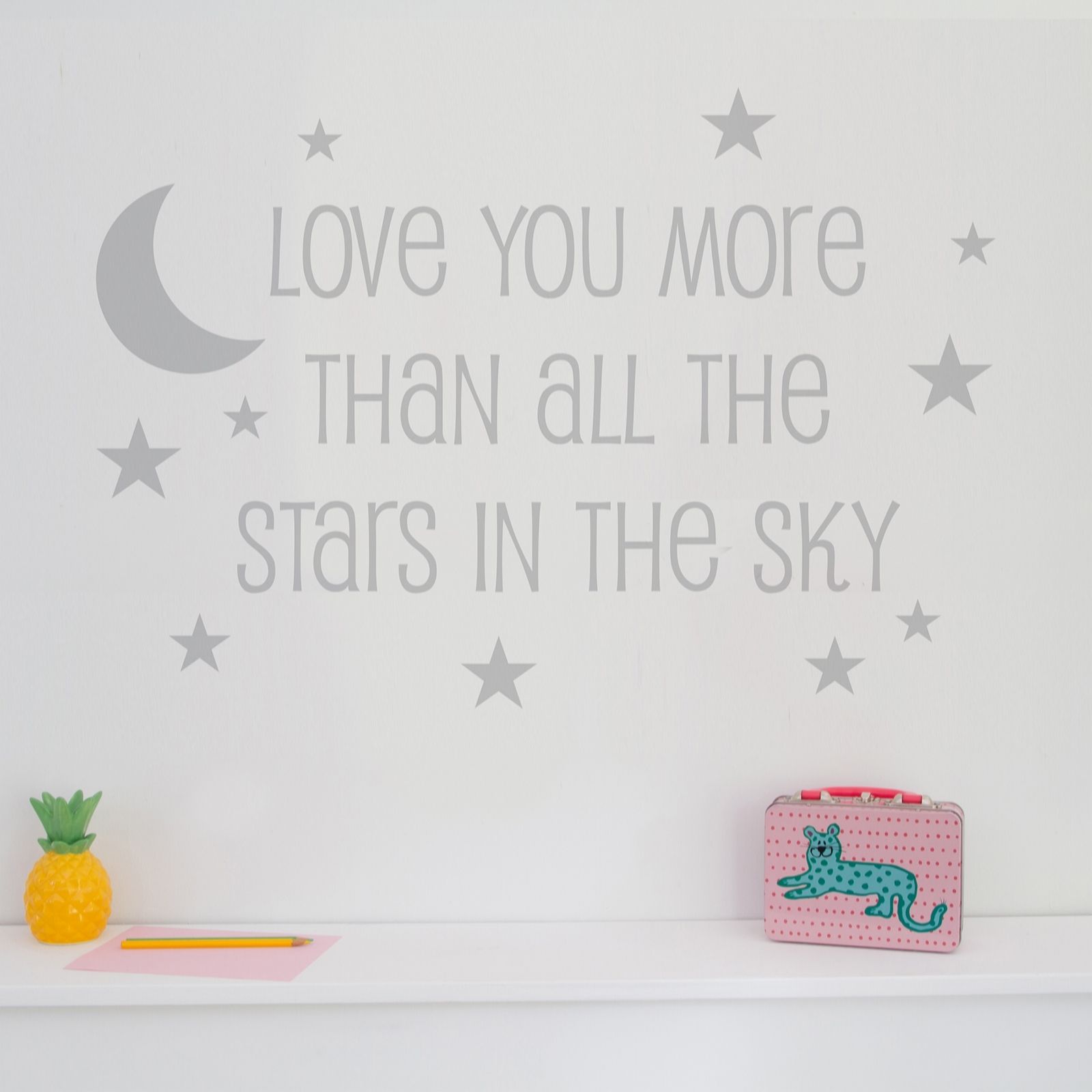 Nutmeg Designs Love You More Than All The Stars In The Sky Wall Stickers Qvc Uk