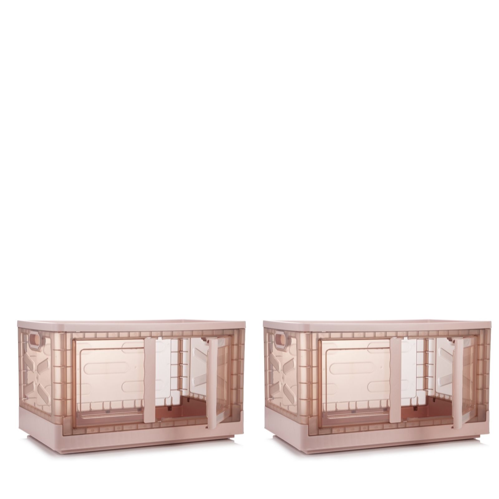 Outlet Set of 2 Foldable Collapsible 72L Storage Boxes