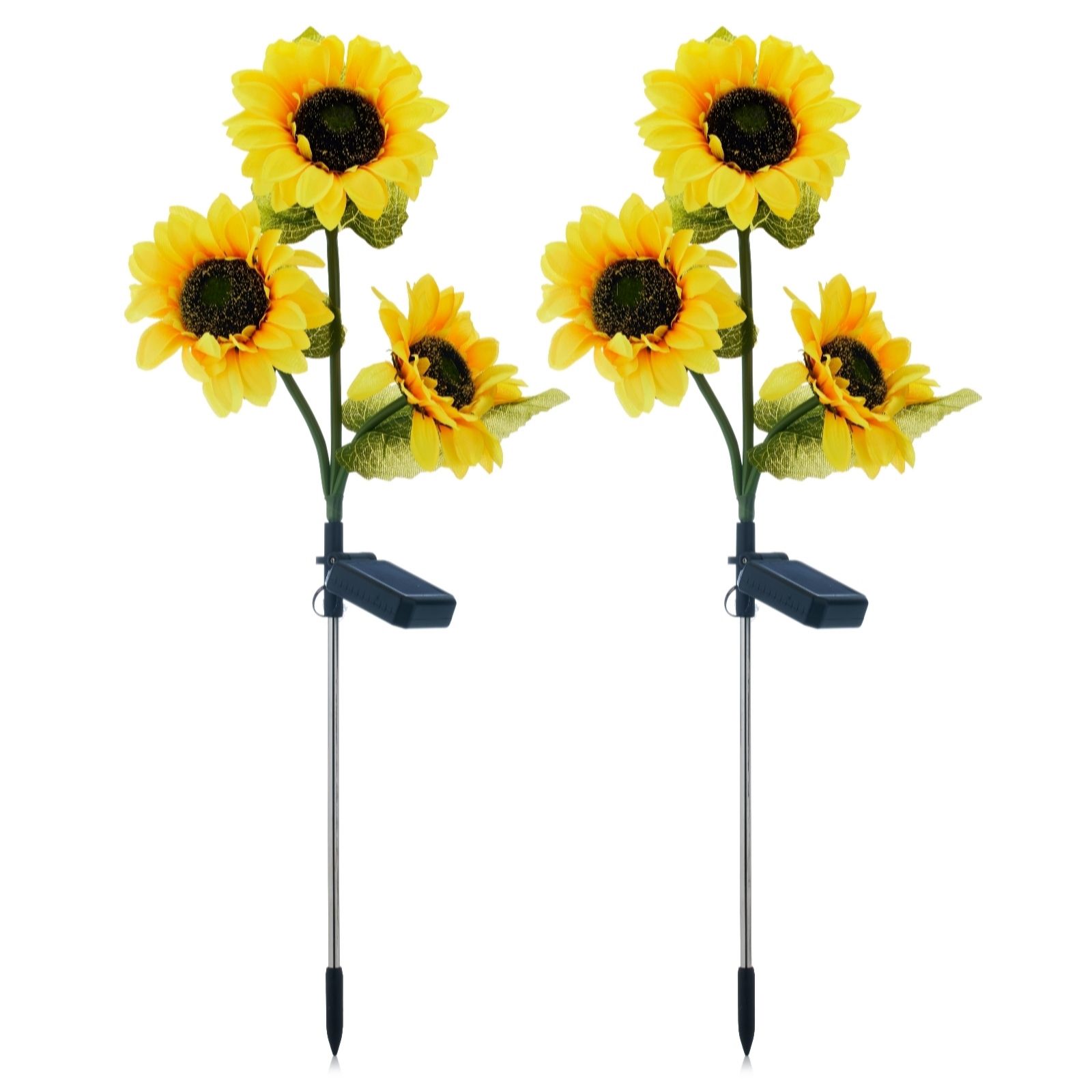 Outlet Garden Reflection Set of 2 Faux LED Sunflower Stakes