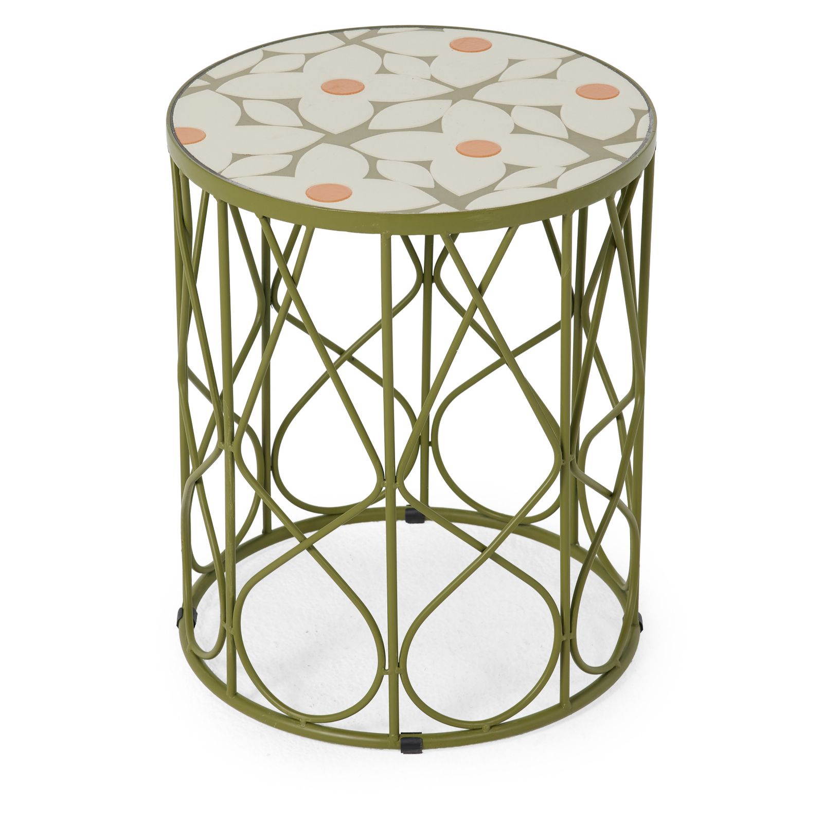 Outlet Garden Stories Studio 70 Side Table With  Mosaic Flower Top