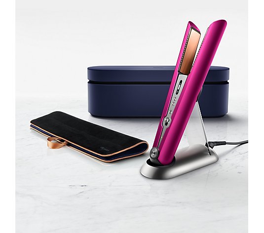 Dyson Fuchsia Corrale Hair Straightener with Prussian Blue Case