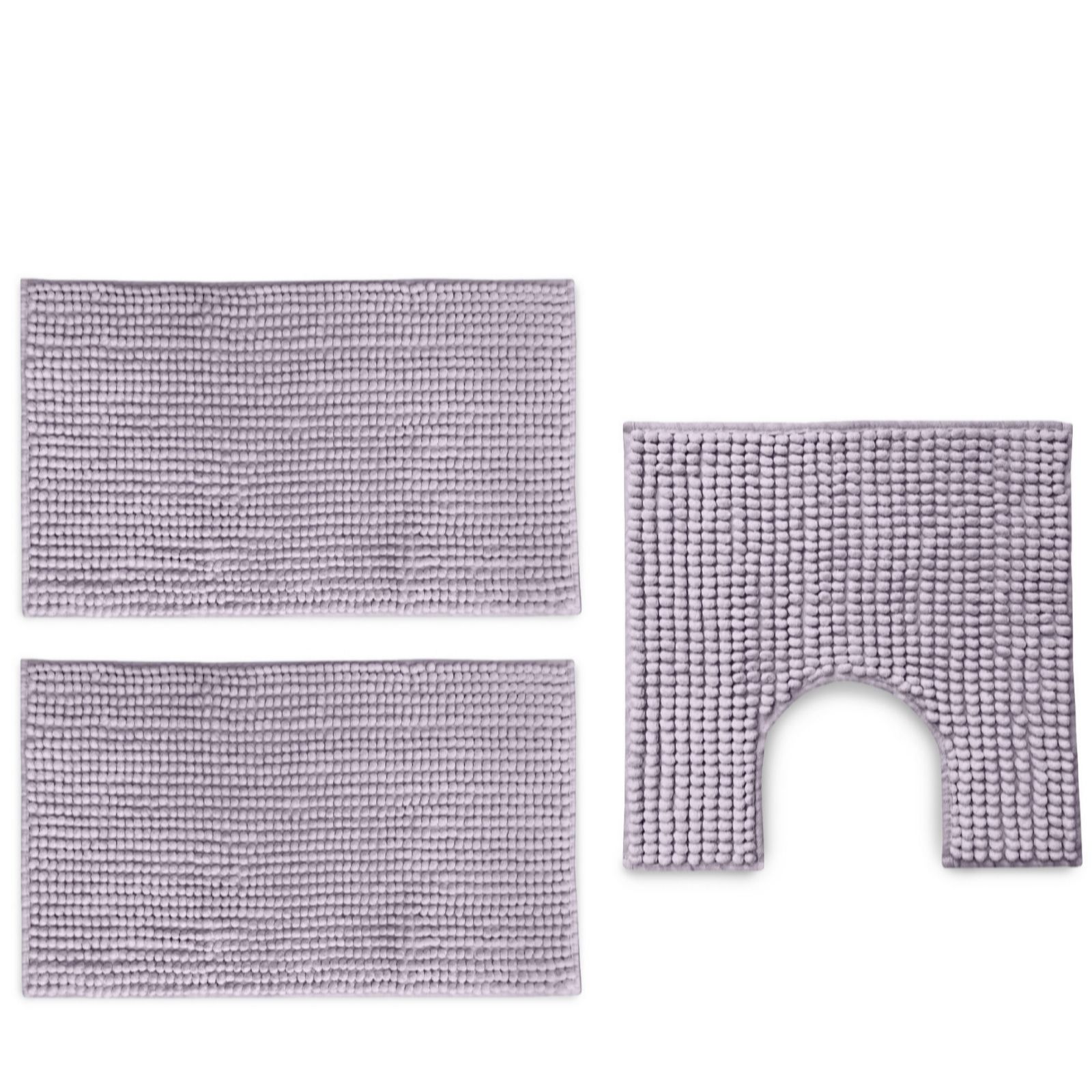 Outlet Organised Options 3 Piece Luxury Anti Bacterial Bathroom Mat Set