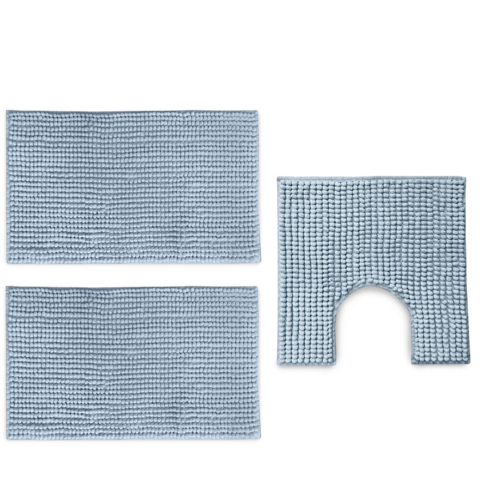 Outlet Organised Options 3 Piece Luxury Anti Bacterial Bathroom Mat Set