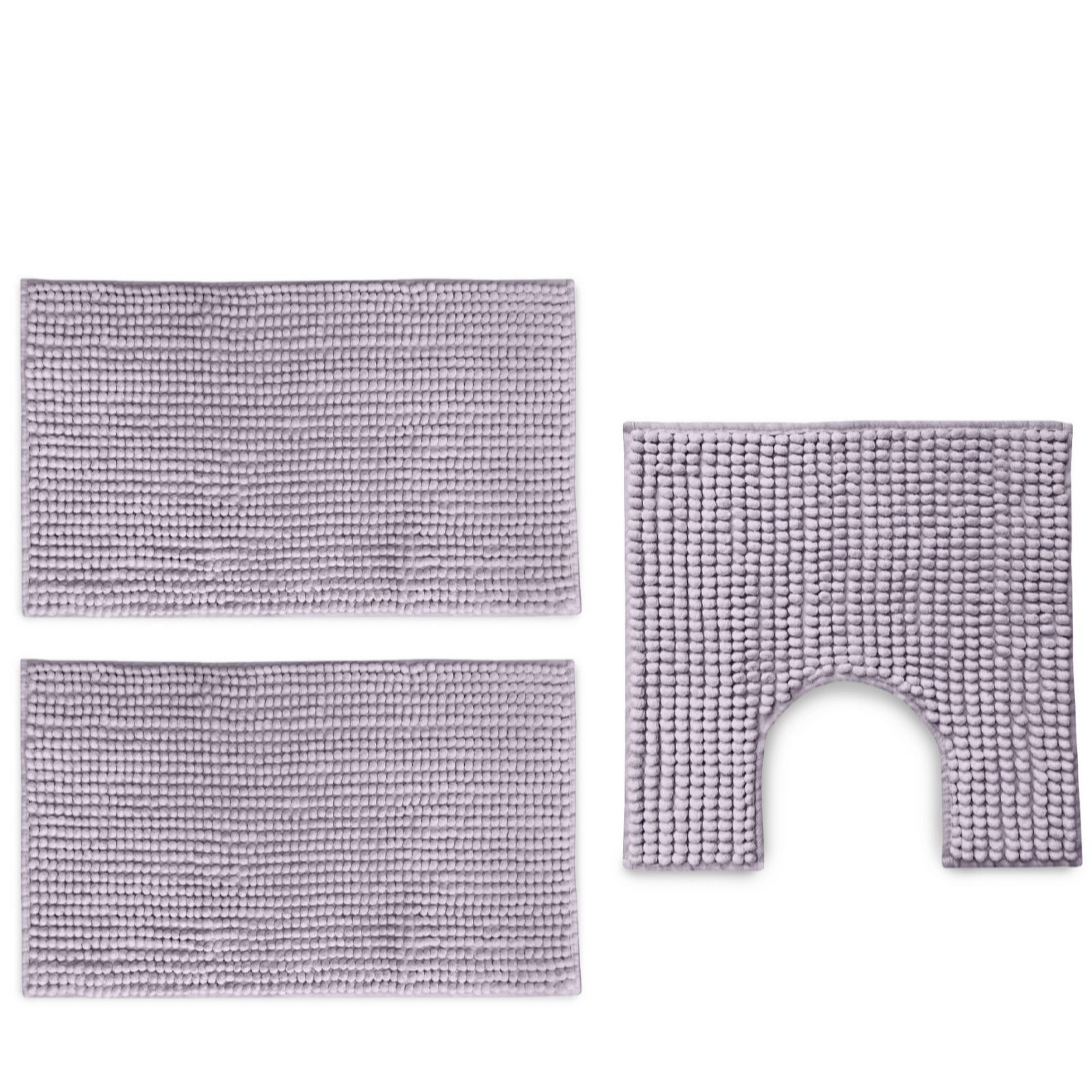 Outlet Organised Options 3 Piece Luxury Anti Bacterial Bathroom Mat Set
