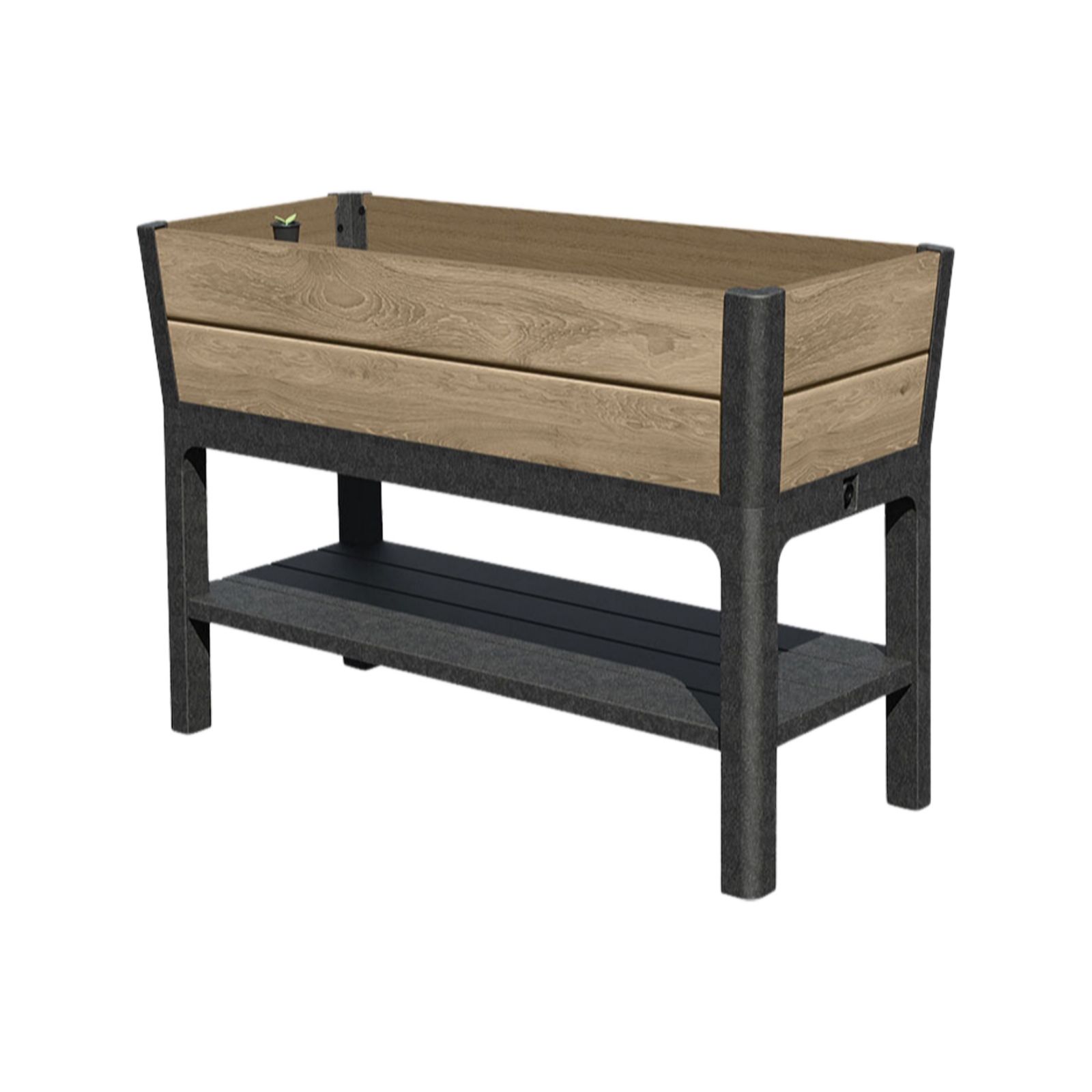 Keter Signature Ashwood Drainage Basin Raised Bed Planter & Water Tray