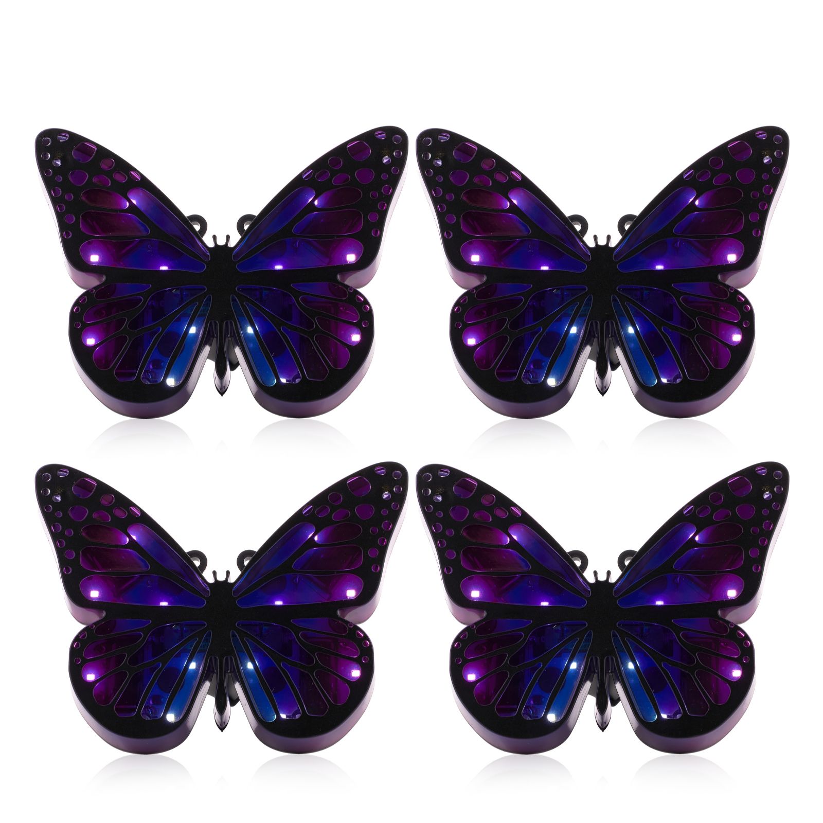 Outlet Garden Stories Set of 4 Solar Butterfly Ground Stake Lights