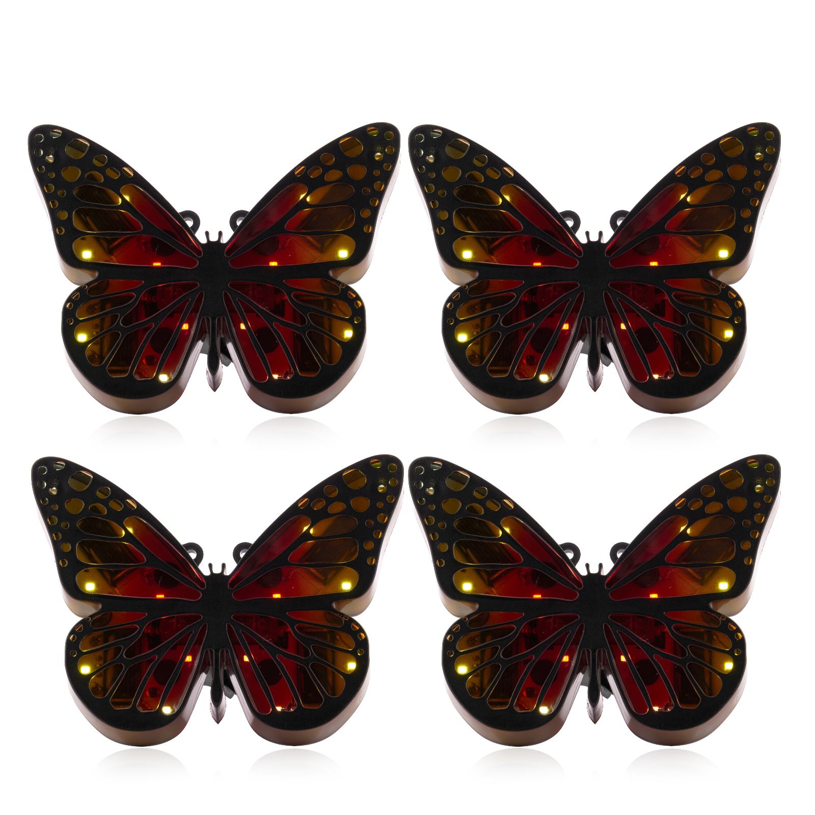 Outlet Garden Stories Set of 4 Solar Butterfly Ground Stake Lights