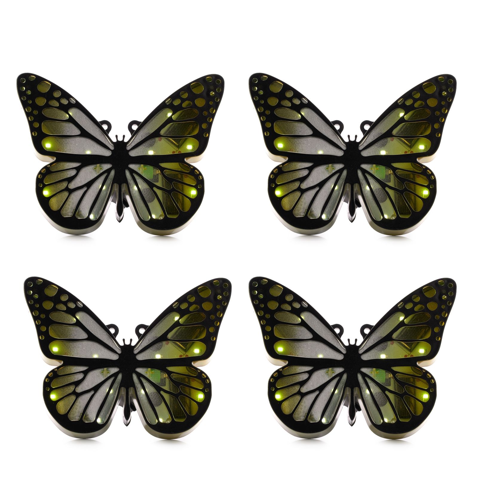 Outlet Garden Stories Set of 4 Solar Butterfly Ground Stake Lights