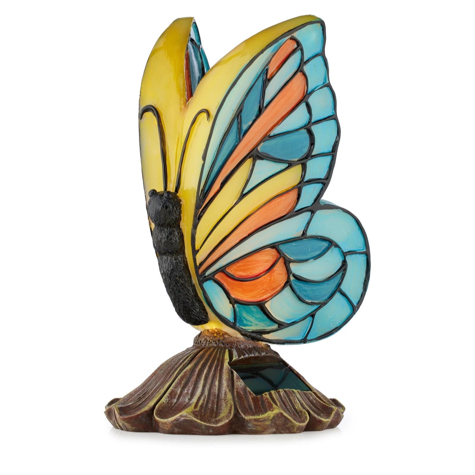 Outlet Garden Stories Solar Butterfly Stained Glass Effect Lamp