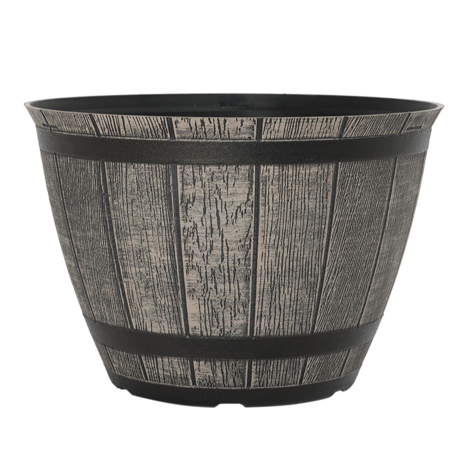 YouGarden Whiskey Barrel 11.8 Planters x3