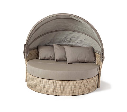 Innovators Santorini Rattan Double Daybed With Foot Rest