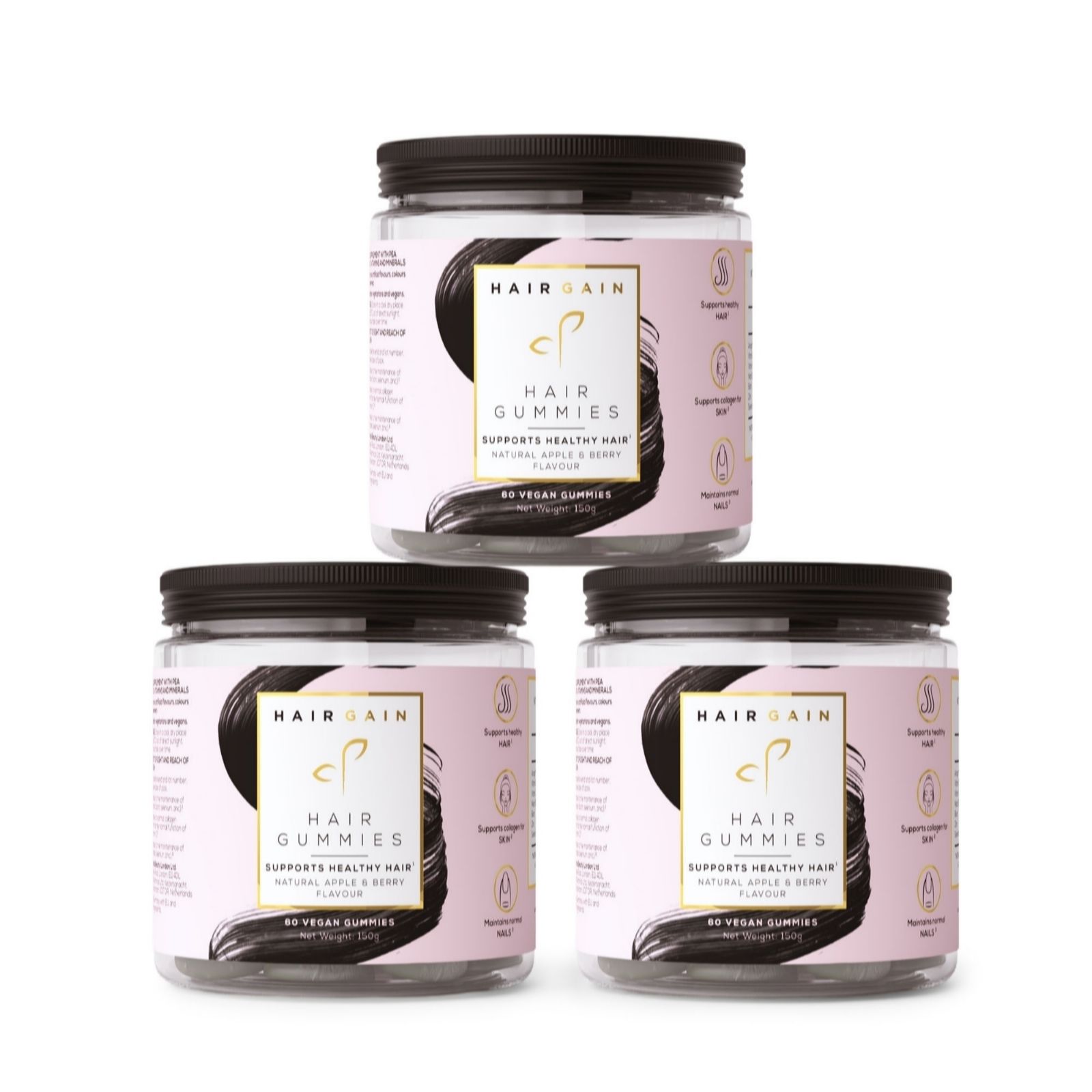 Hair Gain Gummies 3 x 60 Gummies 3 Month Supply