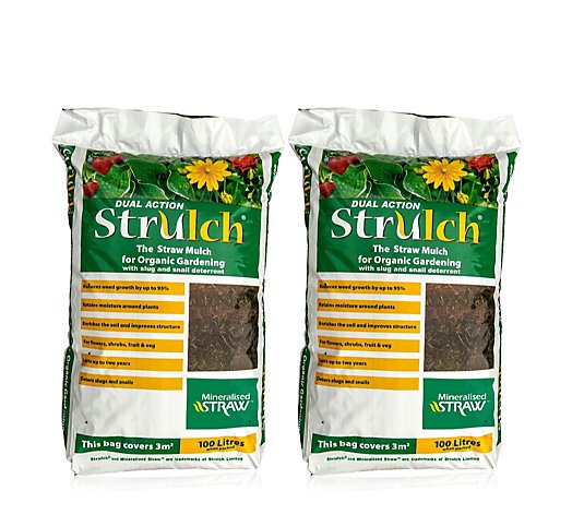 Strulch Garden Mulch 2x 100 Litre Bags