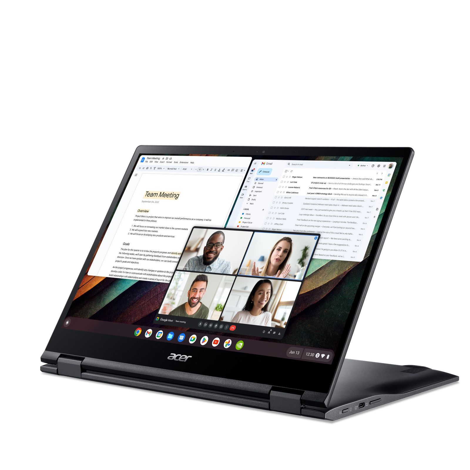 Acer SPIN 513 Chromebook With MediaTek 1380 Processor 13.5" QHD QVC UK