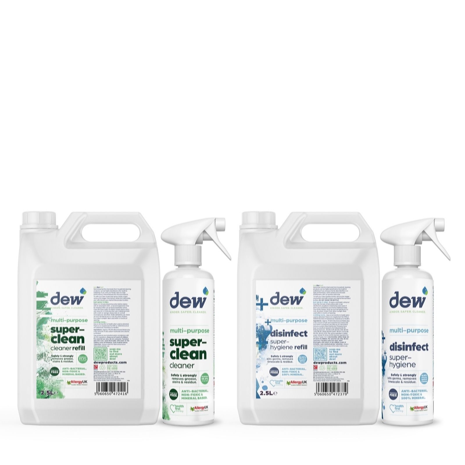 Dew SuperClean + Disinfect Indoor Outdoor Refill Cleaning Bundle