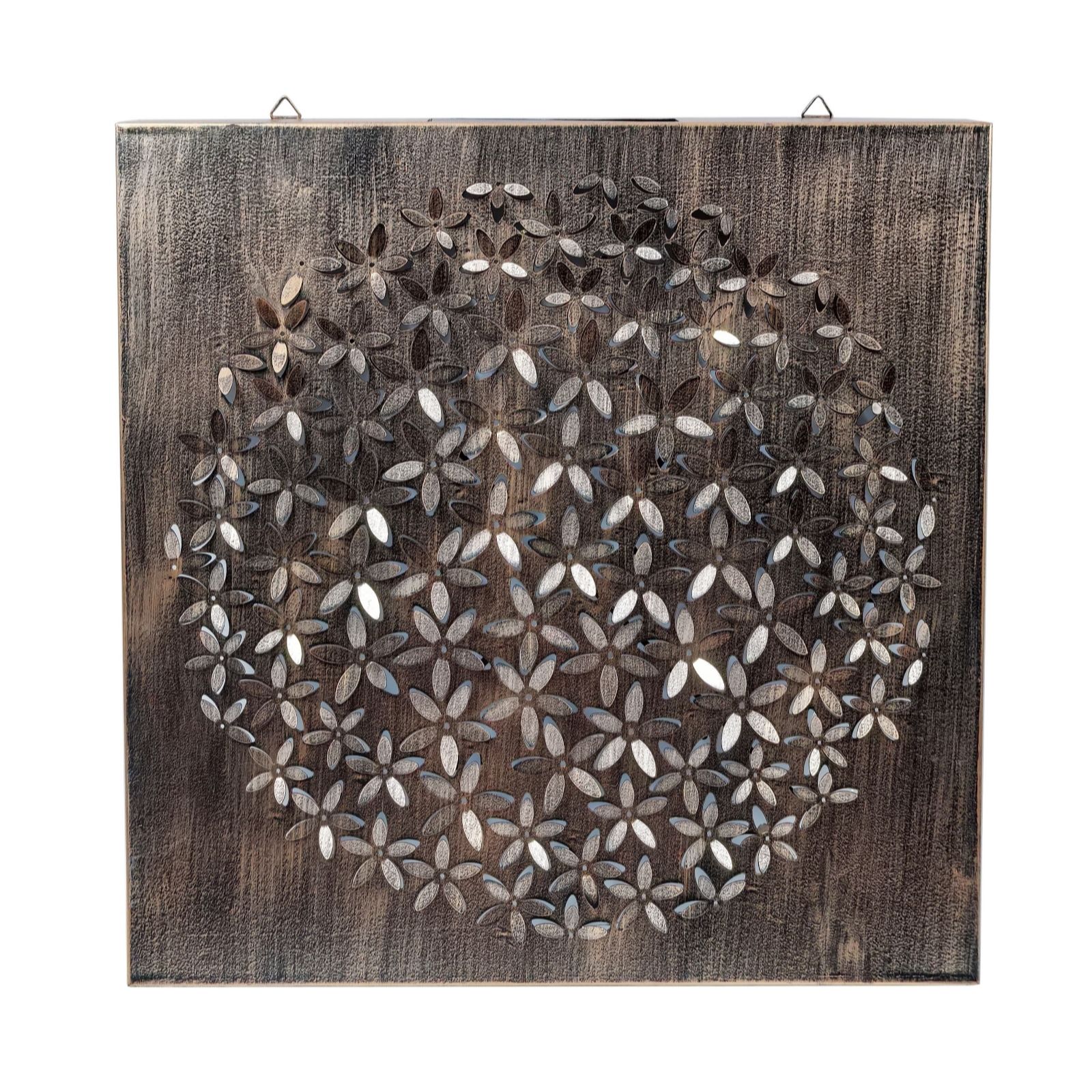 Outlet Garden Stories Outdoor Metal Wall Art Solar Light