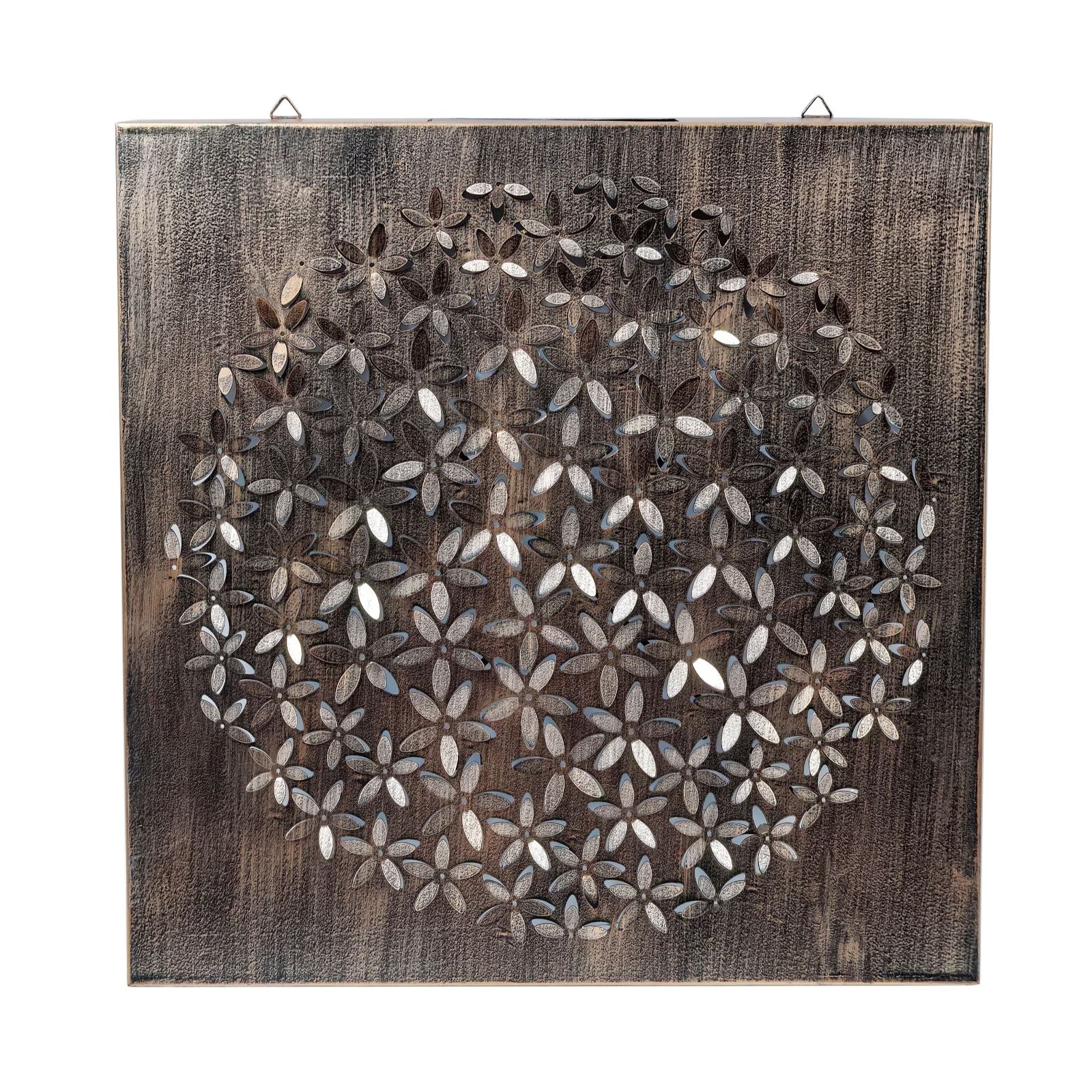 Outlet Garden Stories Outdoor Metal Wall Art Solar Light
