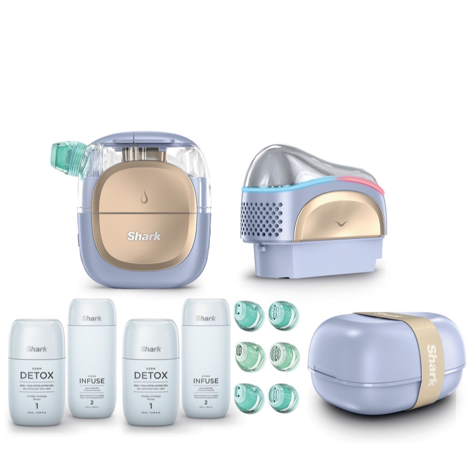 Shark FacialGlow Pro & Depuffi with Additional Serums & Tips