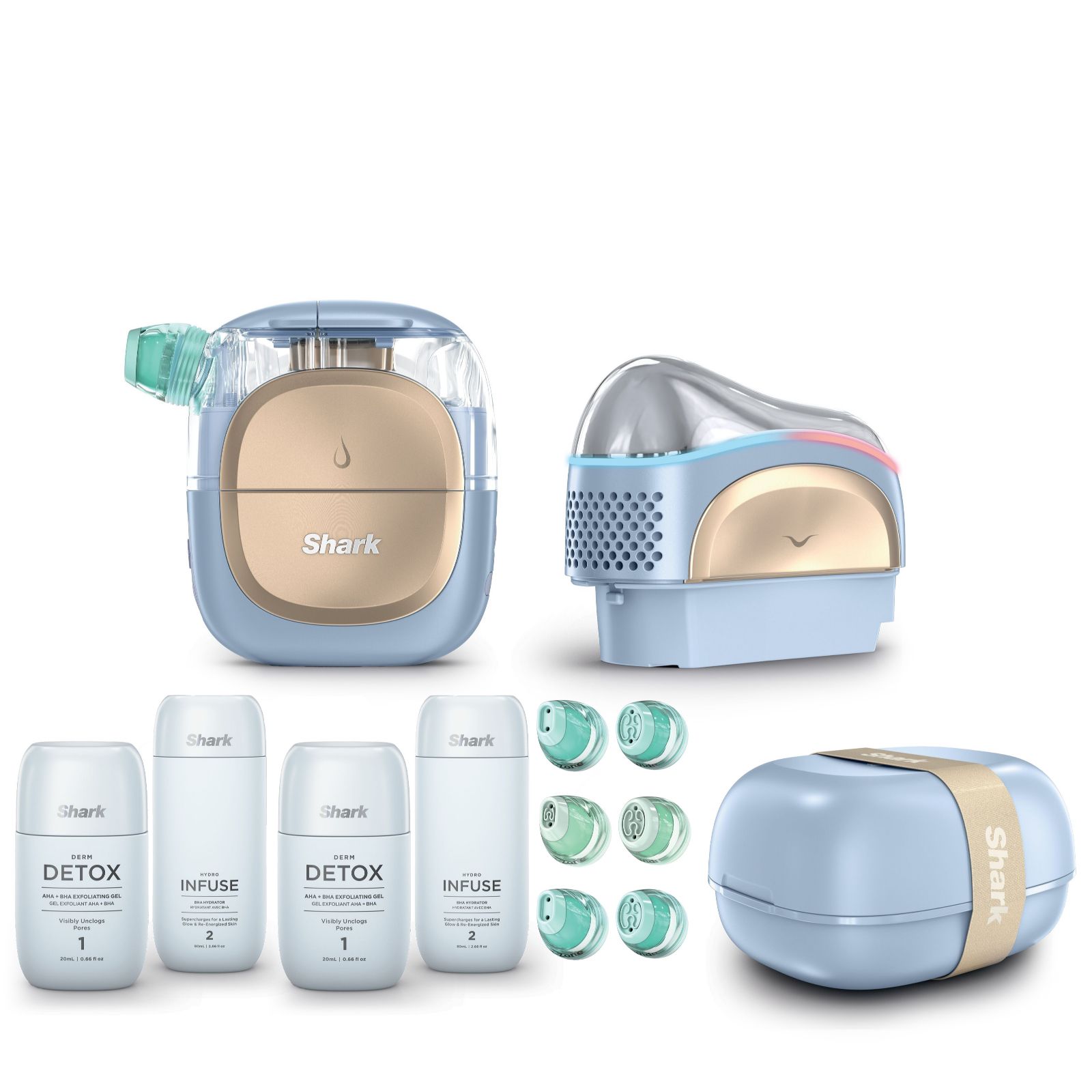 Shark FacialGlow Pro & Depuffi with Additional Serums & Tips