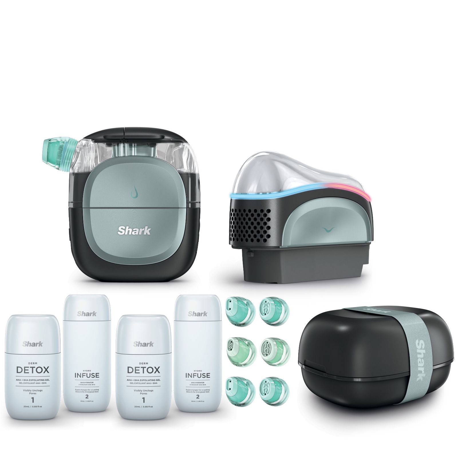 Shark FacialPro Glow & Depuffi with Additional Serums & Tips