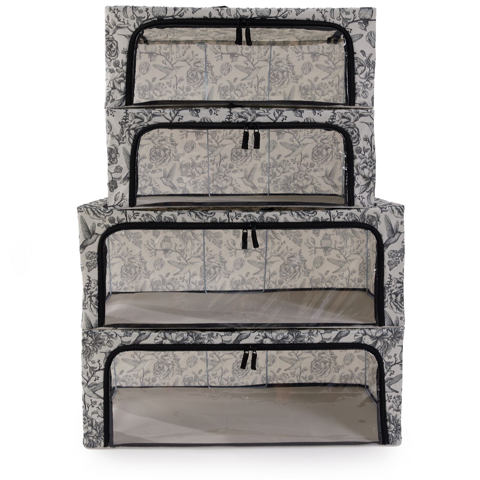 Periea Set of 4 SmartFit Collapsible Storage Boxes