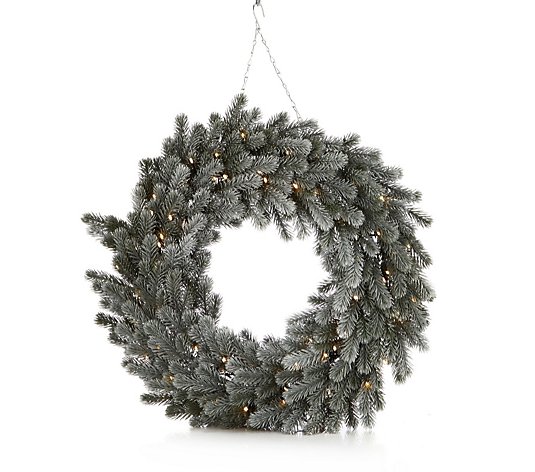 Garden Reflections Outdoor Frosted LED Wreath