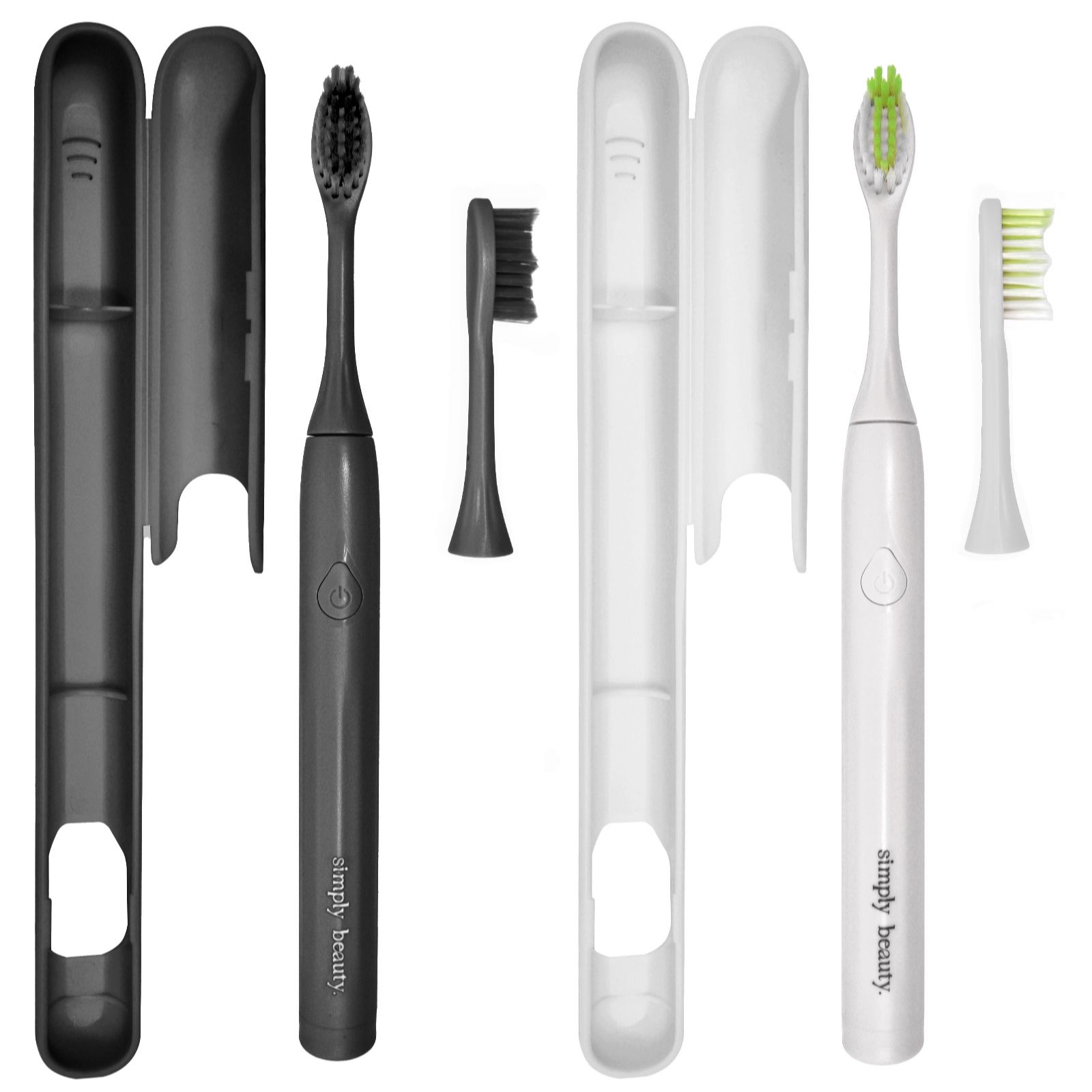 Simply Beauty Simply Smile Sonic Toothbrush Duo with 4 Brush Heads